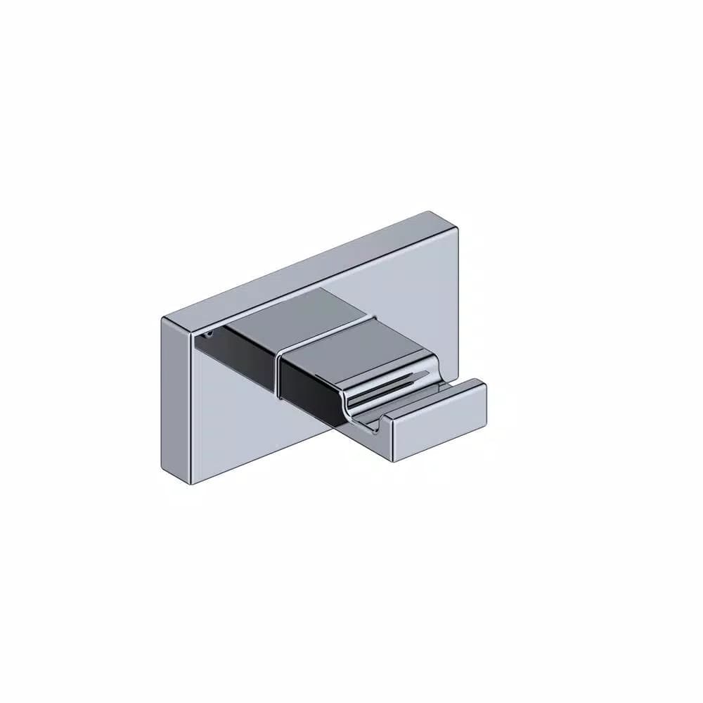 WS Bath Collections Riva Single Robe and Towel Hook in Polished Chrome