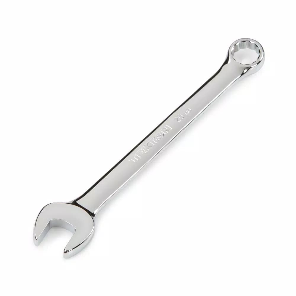 TEKTON 20 mm Combination Wrench, 12-Point Box End, Chrome Vanadium Steel