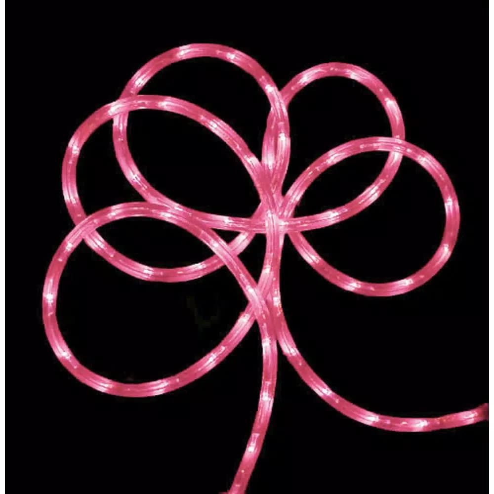 Northlight 18 ft. 108-Light Pink LED Christmas Rope Lights, Indoor/Outdoor, Plug-In