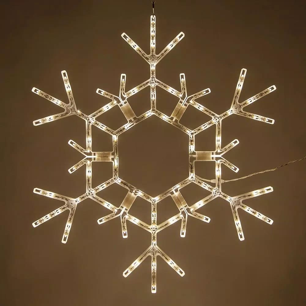 Kringle Traditions 36 in. 105-Light LED Warm White Folding Snowflake Decoration