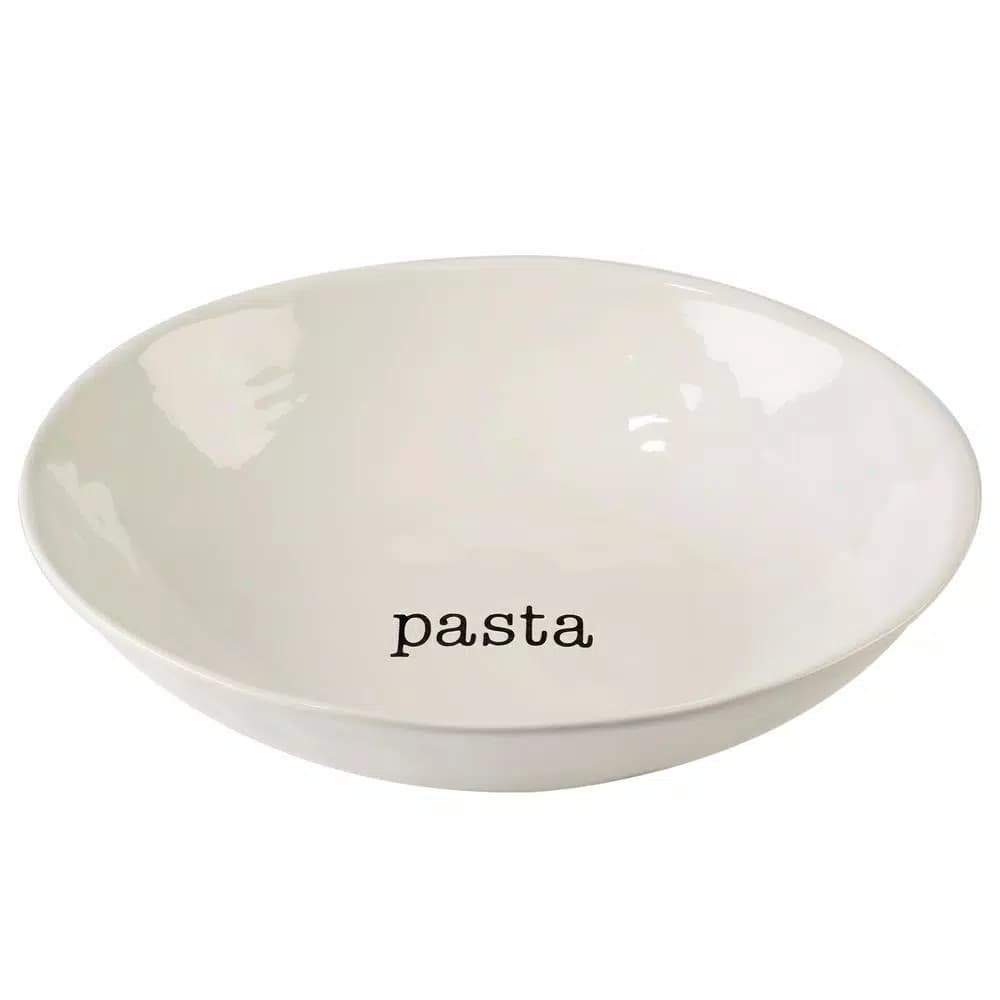 Certified International It's Just Words Multi-Colored Ceramic Pasta Serving Bowl, 13 in.