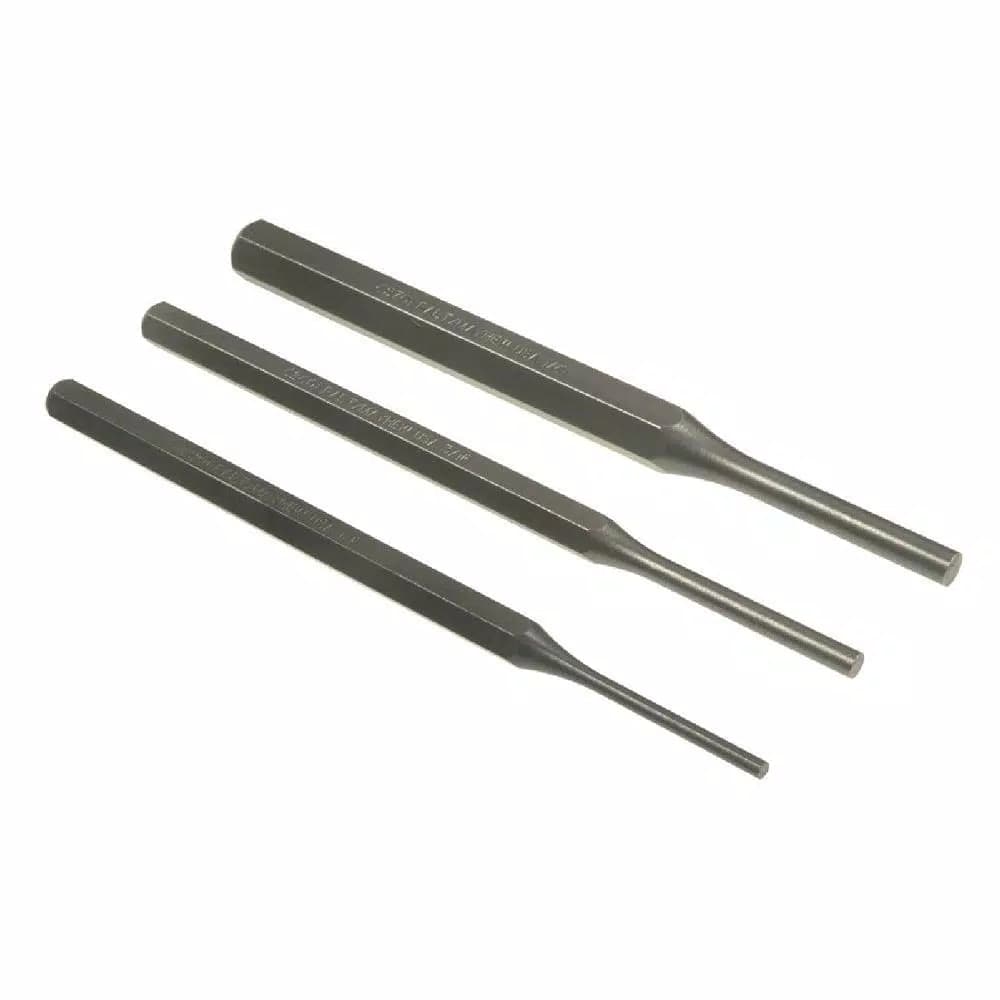 Mayhew Large Pin Punch Set (3-Piece) - Industrial Grade Alloy Steel, Made in USA