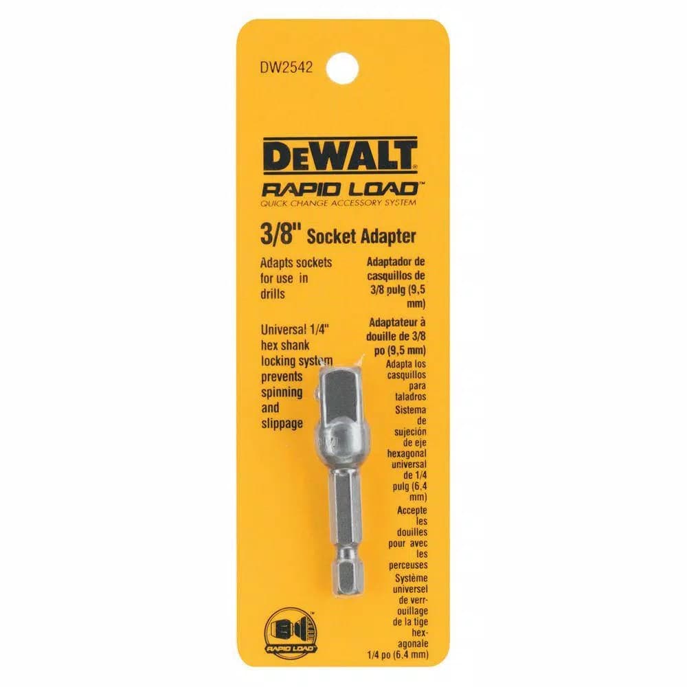 DEWALT 3/8 in. Socket Adapter with 1/4 in. Hex Shank