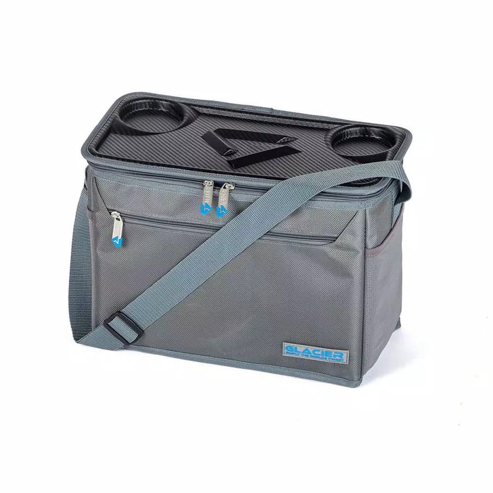 Glacier Coolers IceChip 15 Qt. Grey Soft-Side Cooler with Rigid Foam Insulation
