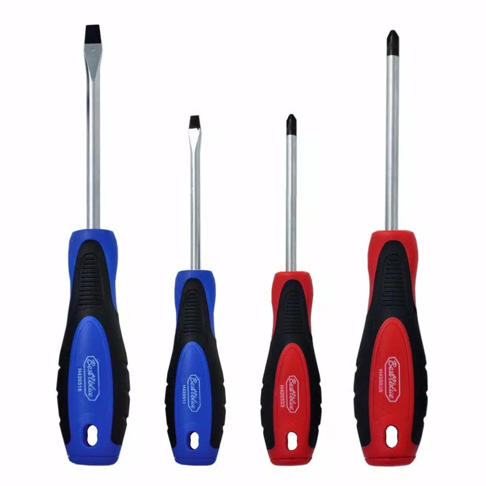 Best Value 4-Piece Screwdriver Set with Magnetic Chrome Vanadium Steel Tips, Phillips and Slotted