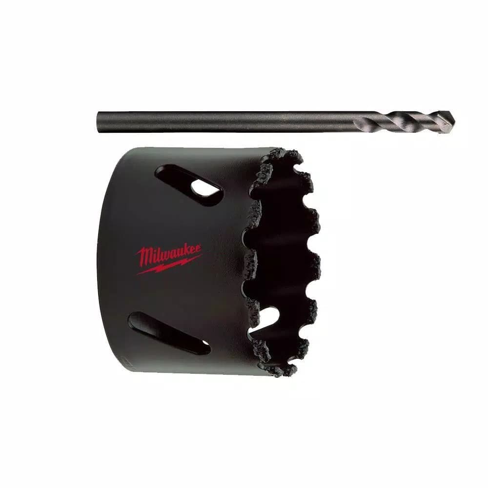 Milwaukee 1-1/4 in. Carbide Grit Hole Saw with Carbide-Tipped Pilot Bit