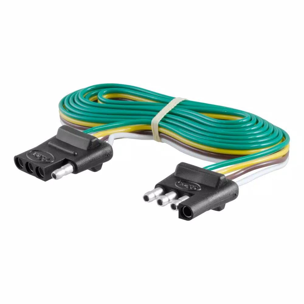 CURT 4-Way Flat Trailer Connector Plug & Socket with 72" Wires