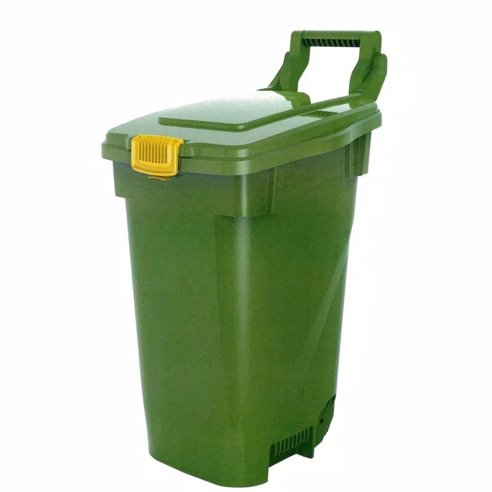 Enviro World 16.85 Gal. Curbside Organics Bin, Green Outdoor Compostable Waste Container