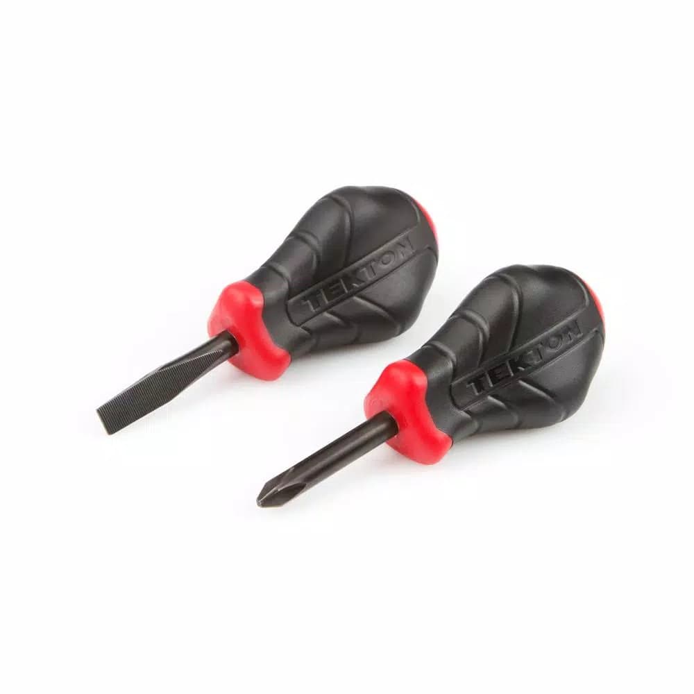 TEKTON 2-Piece Stubby Screwdriver Set, Slotted and Phillips
