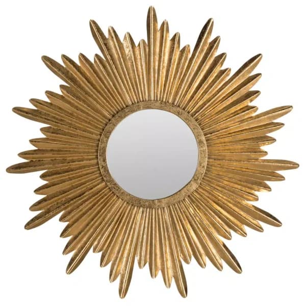 Safavieh Josephine Round Antique Gold Sunburst Decorative Accent Mirror