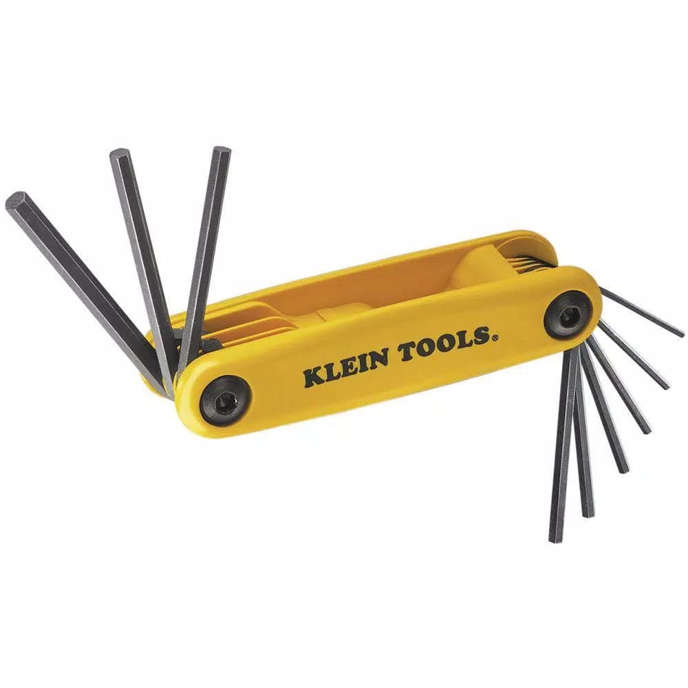 Klein Tools Grip-It Hex Key Set, 9-Piece SAE Folding Set