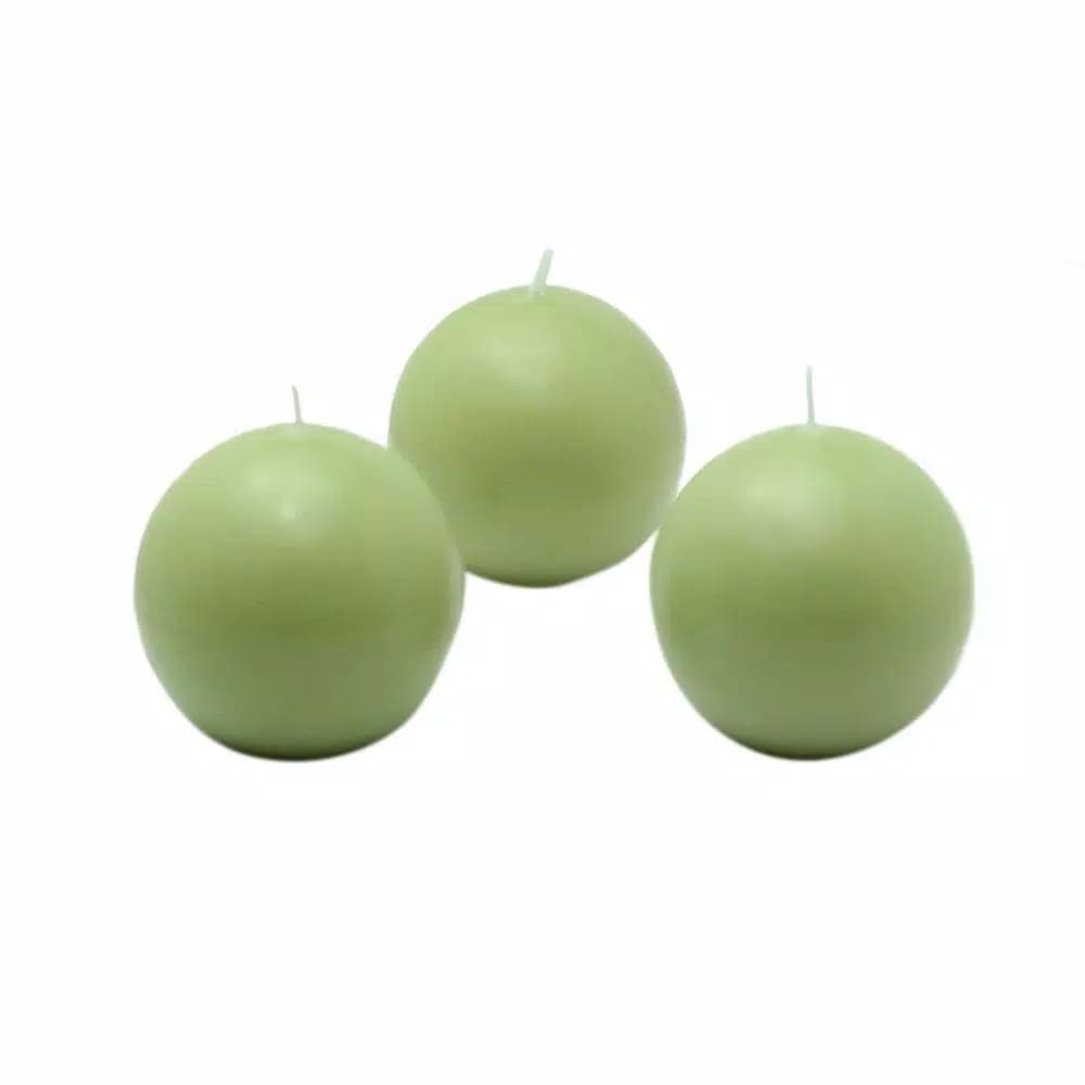 Zest Candle Biedermann and Sons 2 in. Sage Green Ball Candles, 12-Pack