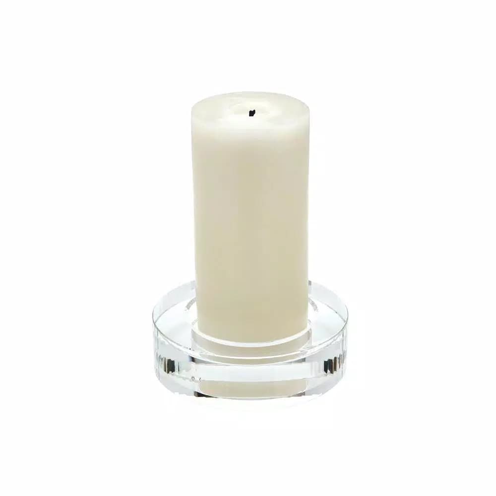 Titan Lighting Fluted Crystal Candle Holder Set of 2 - Hand-Cut Glam Decor