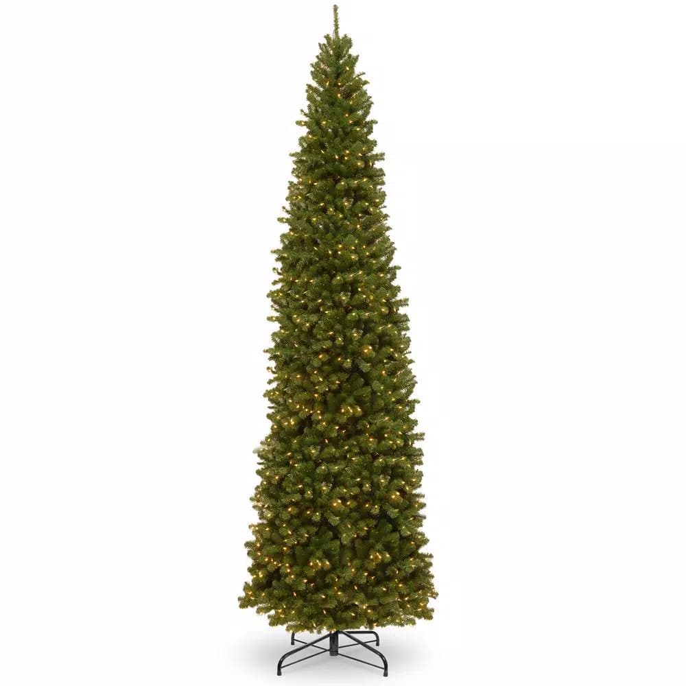 National Tree Company North Valley 12 ft. Spruce Pencil Slim Artificial Christmas Tree with 950 Clear Lights