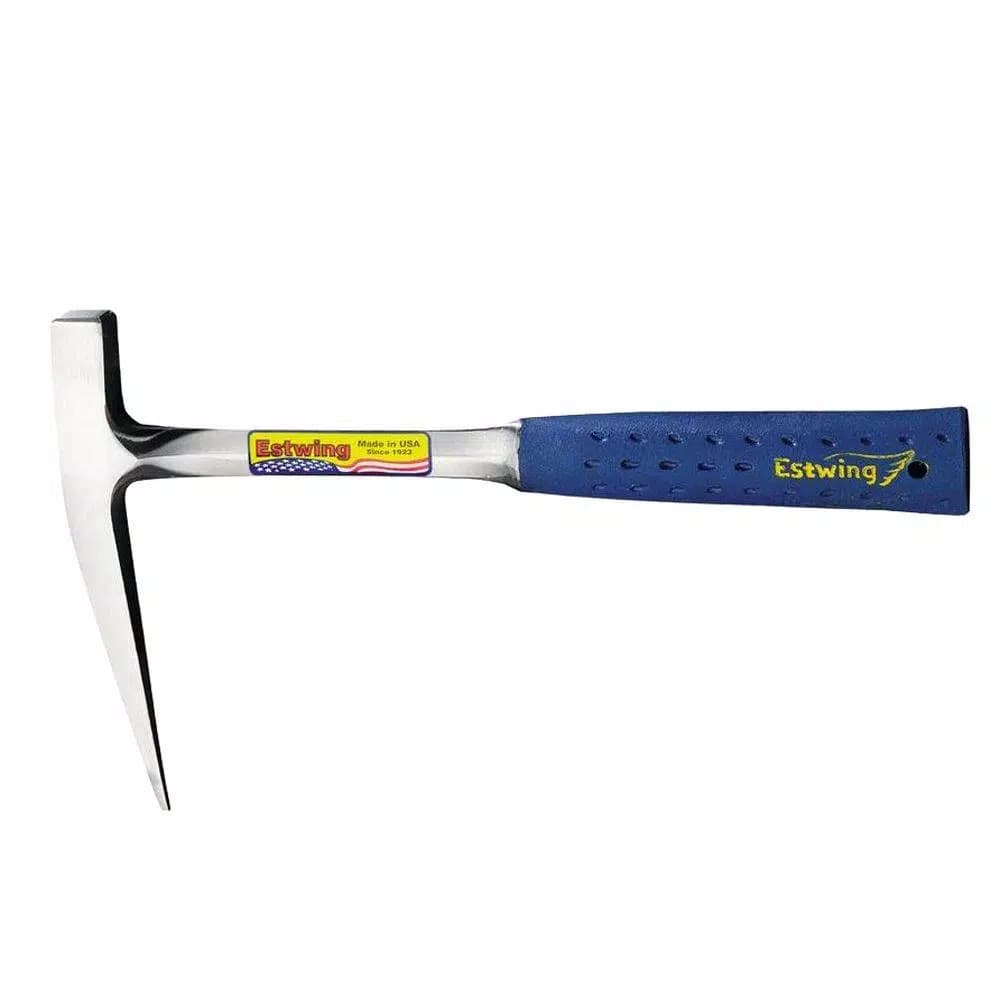 Estwing 13 oz. Lightweight Solid Steel Rock Pick with Blue Shock Reduction Grip