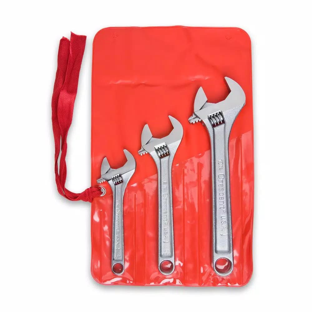 Crescent 3-Piece Adjustable Wrench Set, SAE Hand Tools