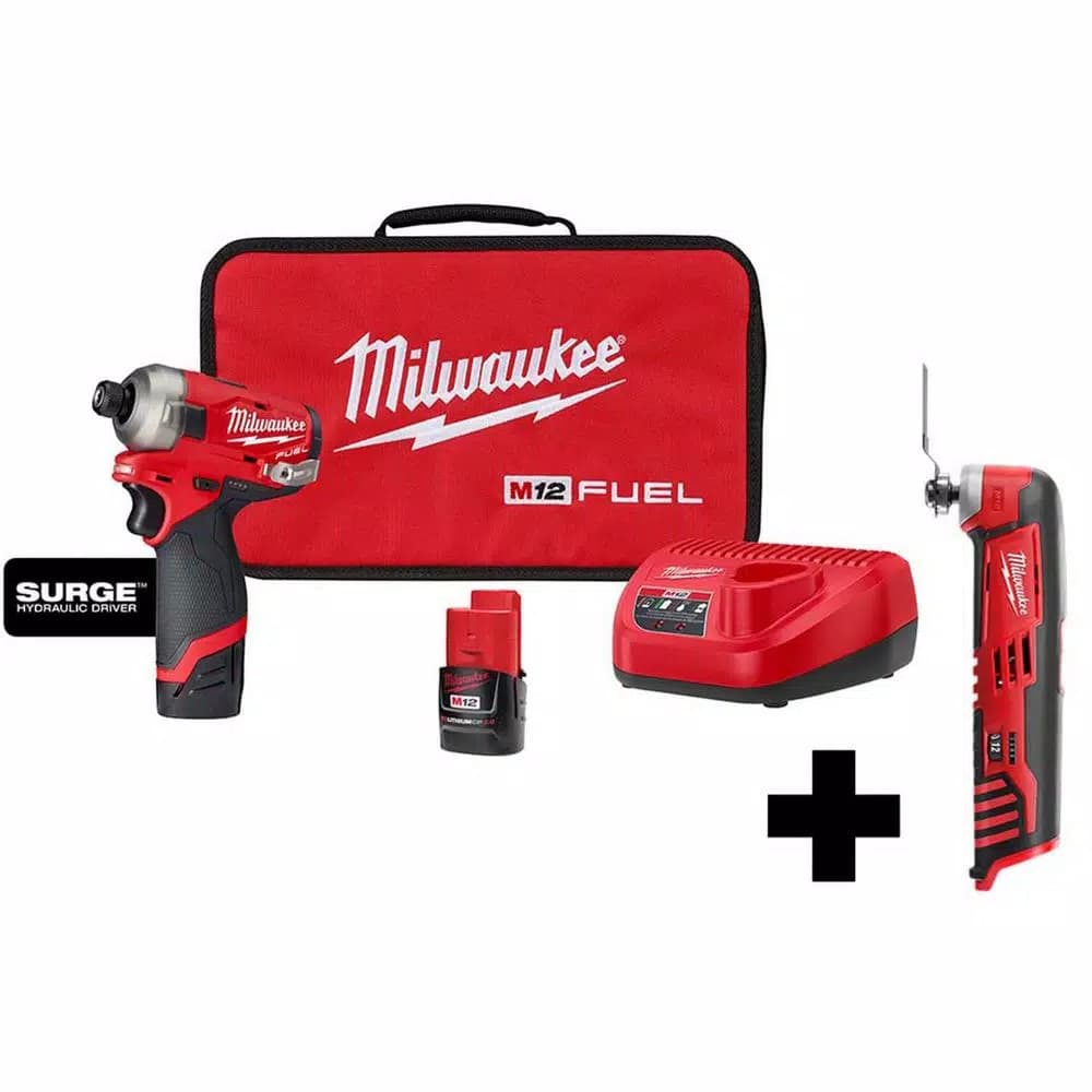 Milwaukee M12 FUEL SURGE 1/4 in. Hex Hydraulic Impact Driver Kit with M12 Multi-Tool