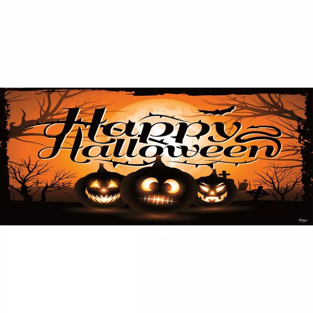 My Door Decor Night of the Jack-O'-Lantern 7 ft. x 16 ft. Halloween Garage Door Decor Mural