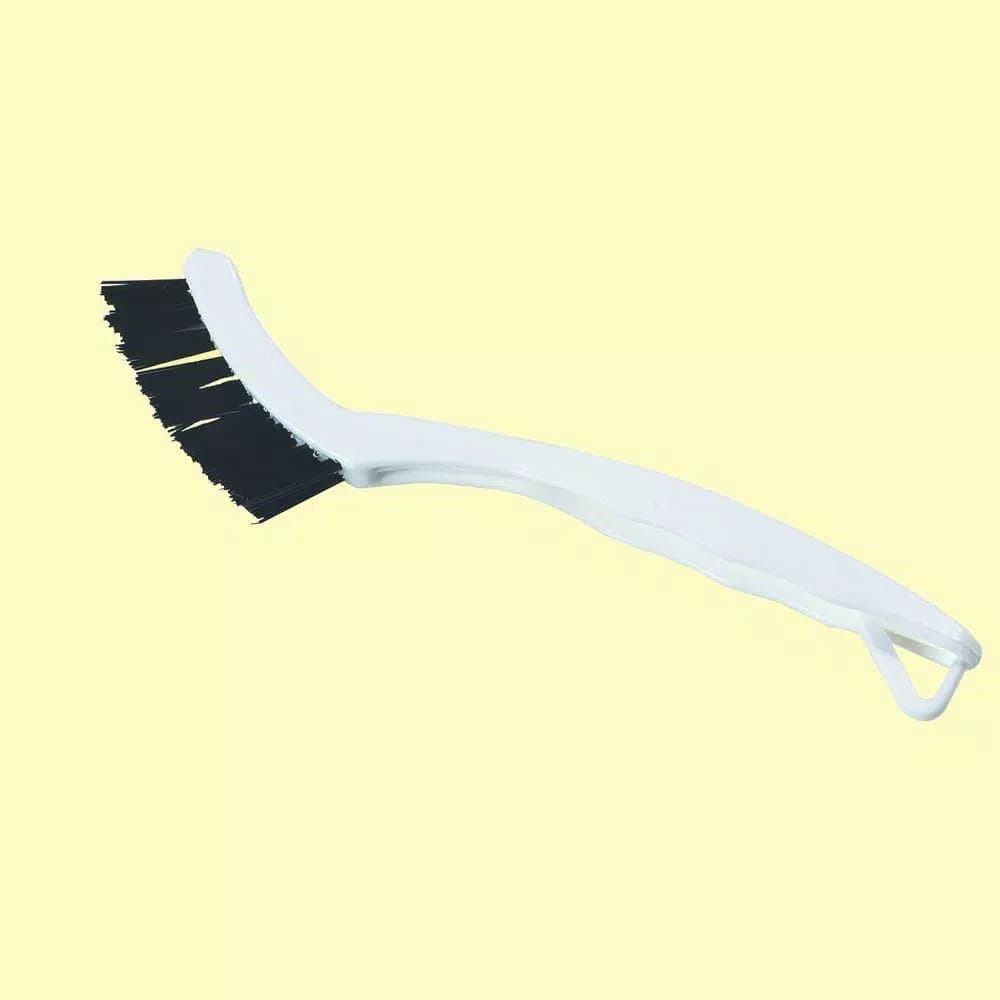 Carlisle Flo-Pac 8.13 in. Black Tile and Grout Brush with Stiff Nylon Bristles (Case of 24)