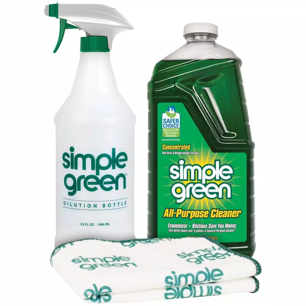 Simple Green Daily Cleaning Kit, 67.6 oz Concentrated All-Purpose Cleaner & Microfiber Towel