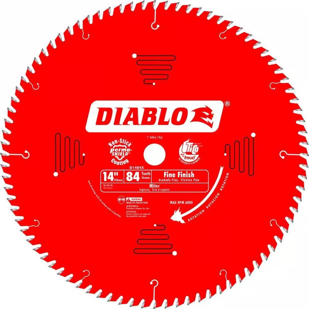 Diablo 14 in. x 84-Tooth Fine Finish Carbide Circular Saw Blade