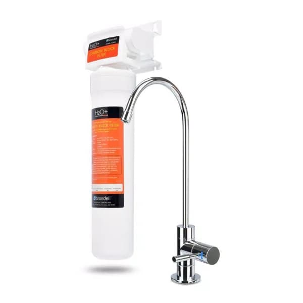 Brondell Coral UC100 Single Stage Under Counter Water Filtration System with Chrome Faucet