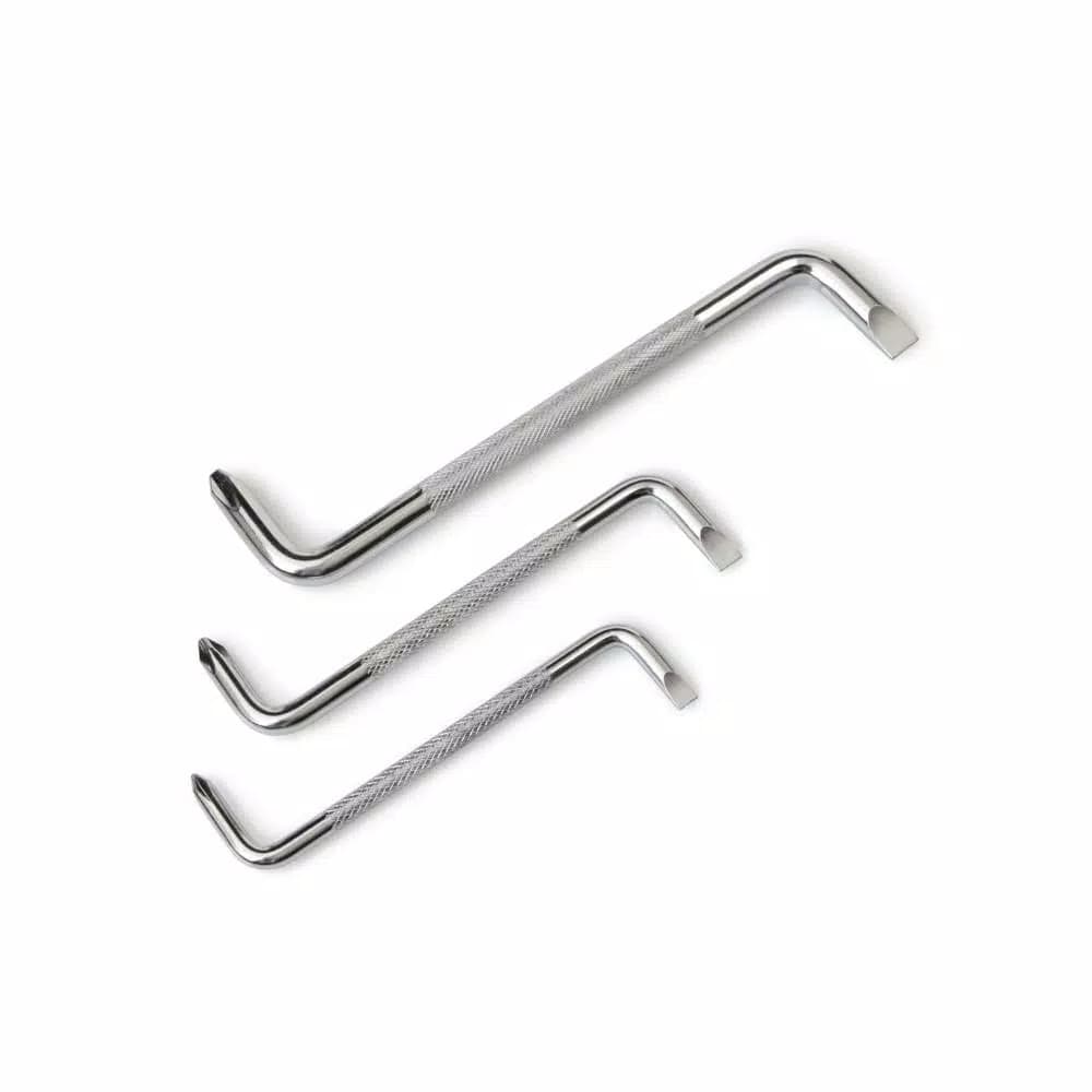 TEKTON 3-Piece Offset Screwdriver Set, Slotted and Phillips Tips