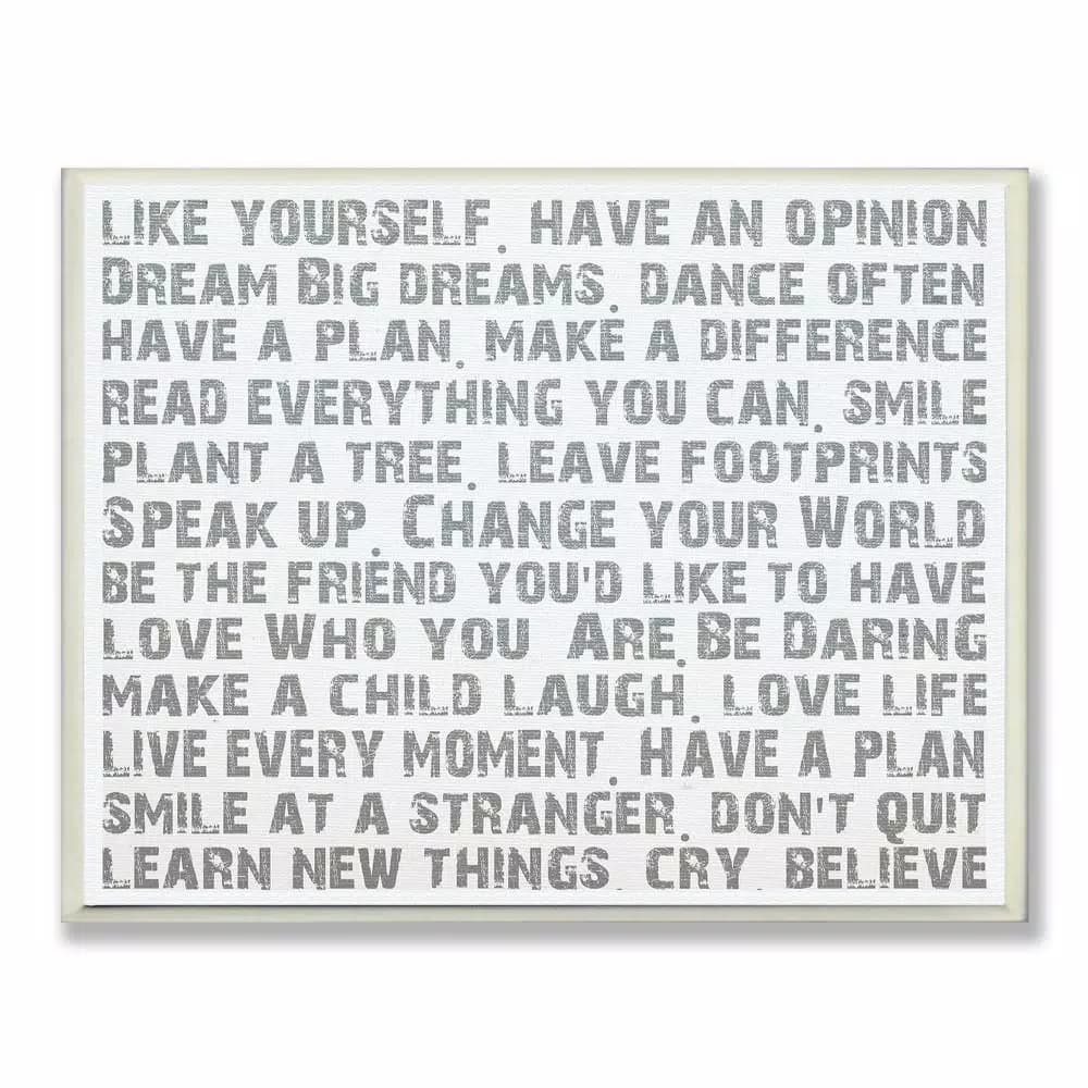 Stupell Industries "Like Yourself" Inspirational Typography Wood Wall Art, 12.5 x 18.5 in.