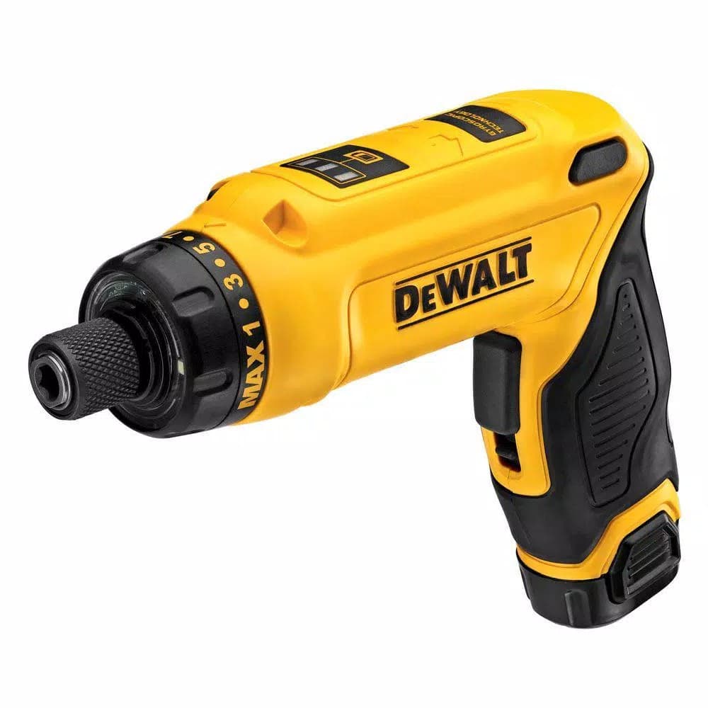 DEWALT 8V MAX Cordless Gyroscopic Screwdriver Kit with 1.0 Ah Battery, Charger & Bag