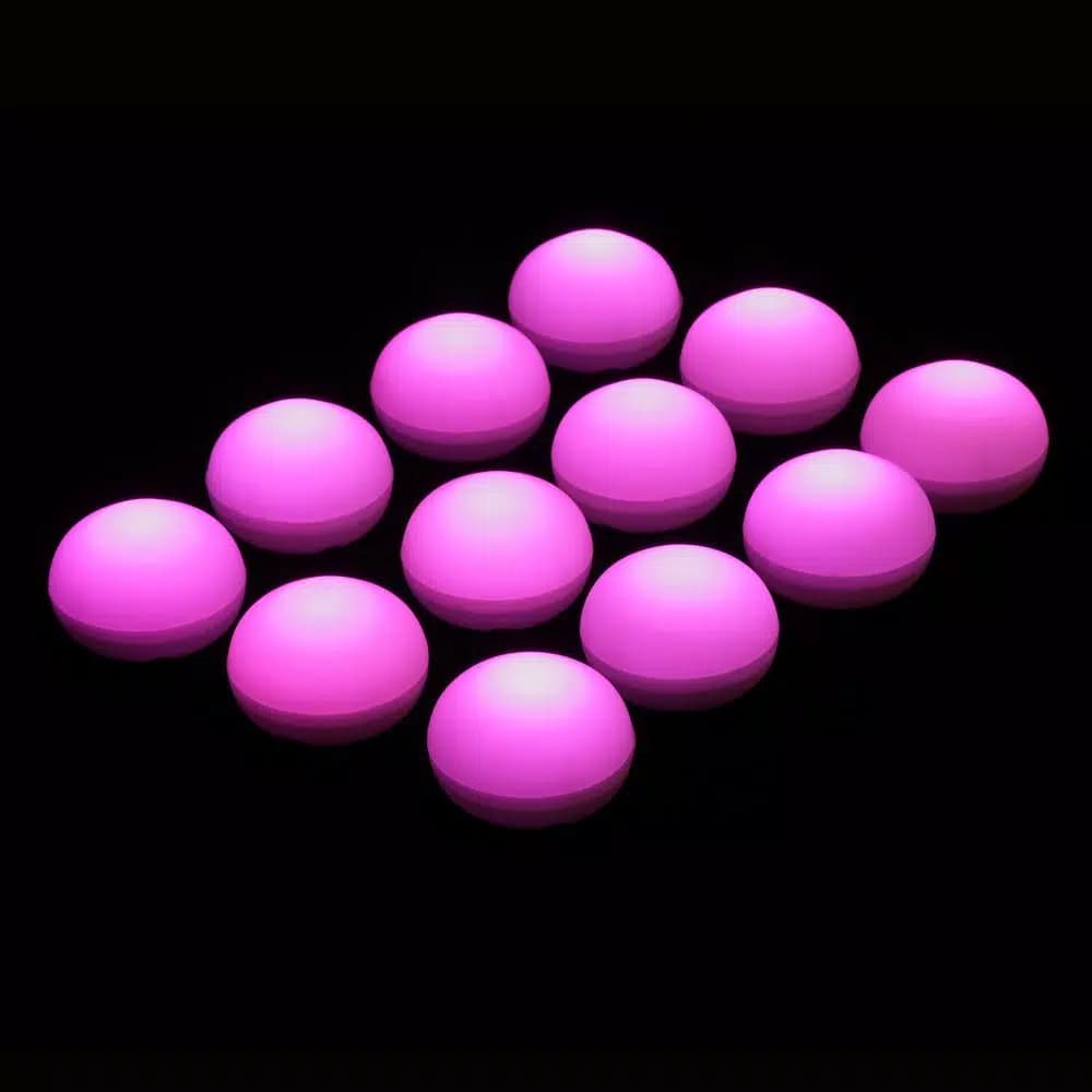 LUMABASE Pink Floating Blimp LED Lights, Waterproof Battery Operated Decorative Lights (12-Count)
