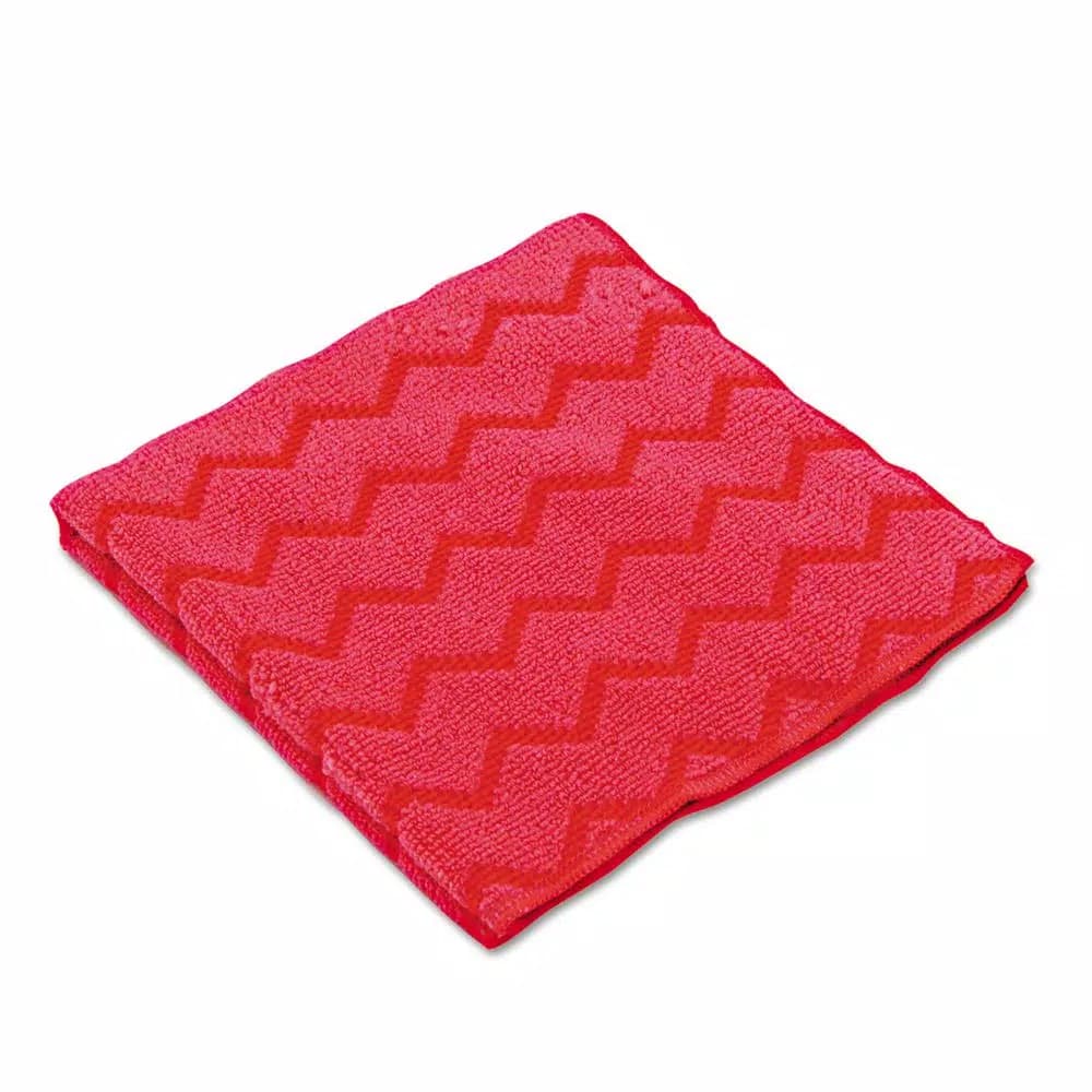 Rubbermaid Commercial Products HYGEN 16 in. Red Microfiber General Purpose Cleaning Cloths (Case of 12)