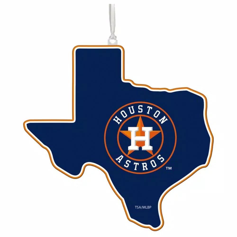 Team Sports America Houston Astros MLB Team State Shaped Wood Christmas Ornament
