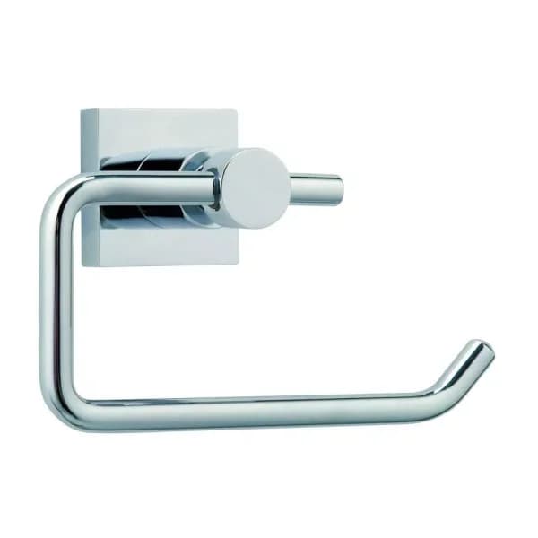 No Drilling Required Hukk Single Post Toilet Paper Holder, Modern Chrome Zinc Design, No-Drill Mounting