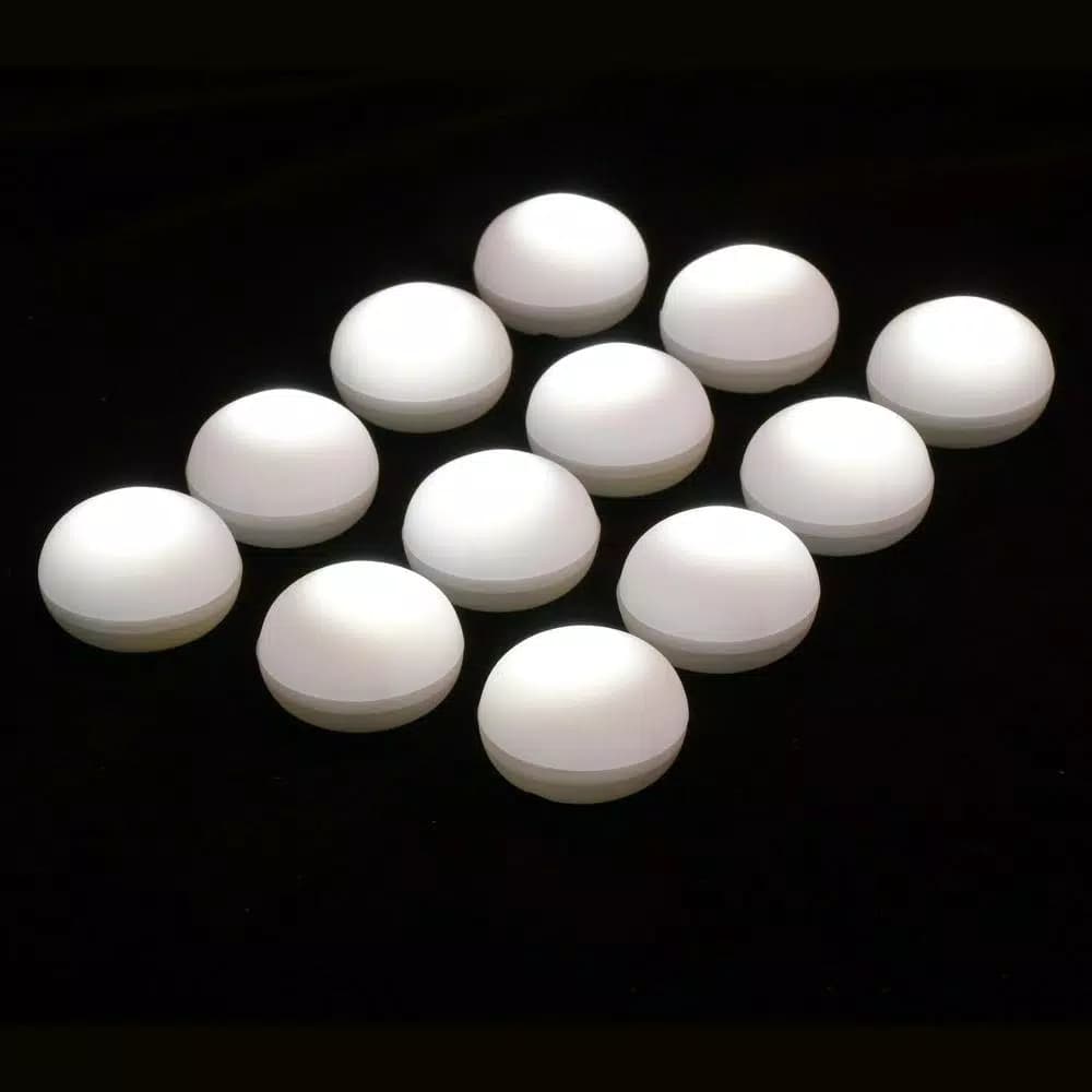 LUMABASE White Floating Blimp LED Lights, Waterproof Battery Operated Decorative Lights (12-Count)