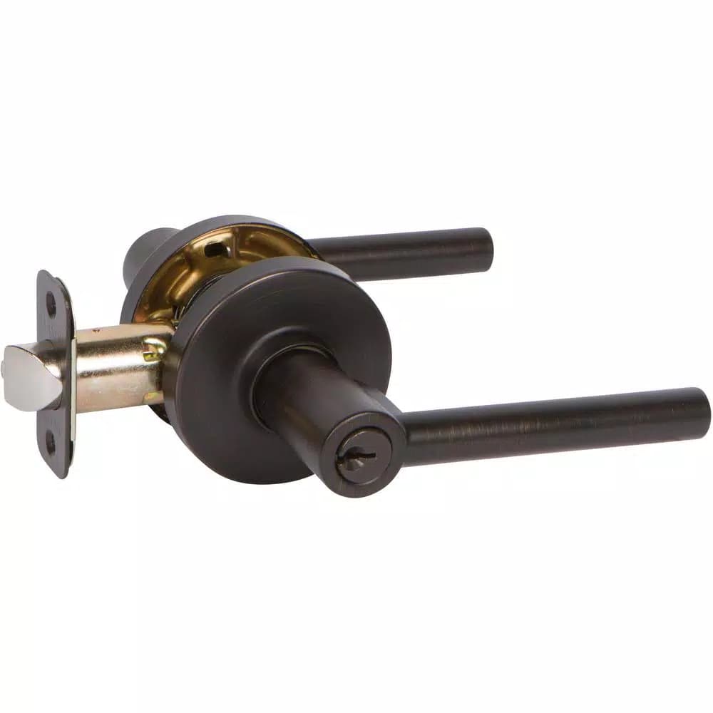 Delaney RD Series Contemporary Tuscany Bronze Straight Entry Door Lever, Keyed Entry