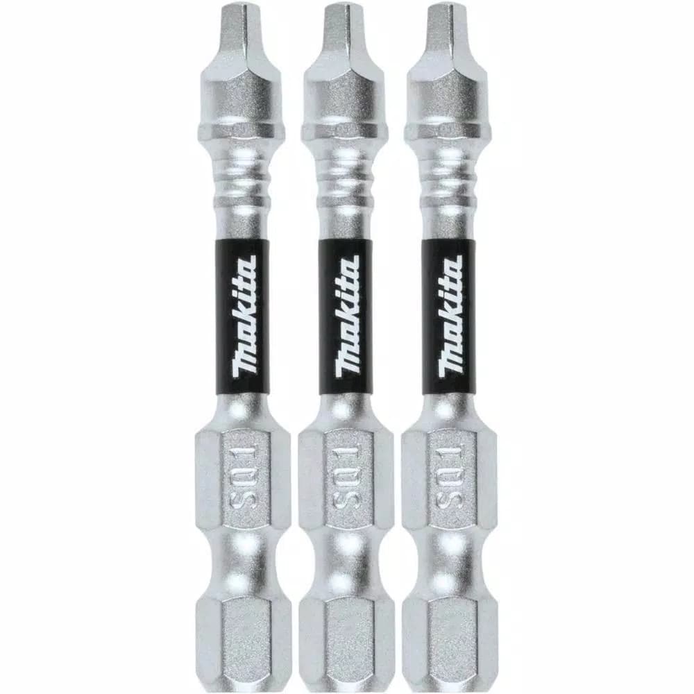 Makita ImpactXPS #1 Square 2 in. Power Bits, 3-Pack
