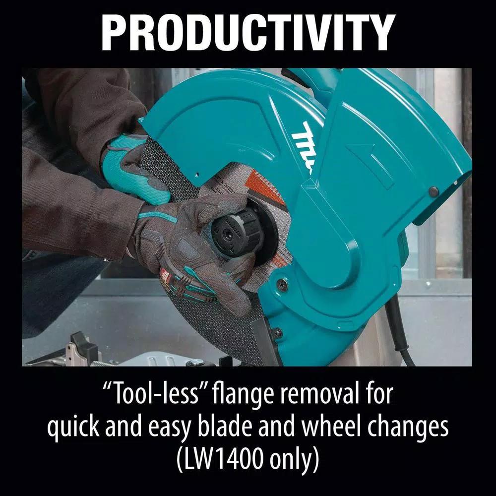Makita 14 in. Cut-Off Saw, 15 Amp, Tool-Less Wheel Change, LW1400