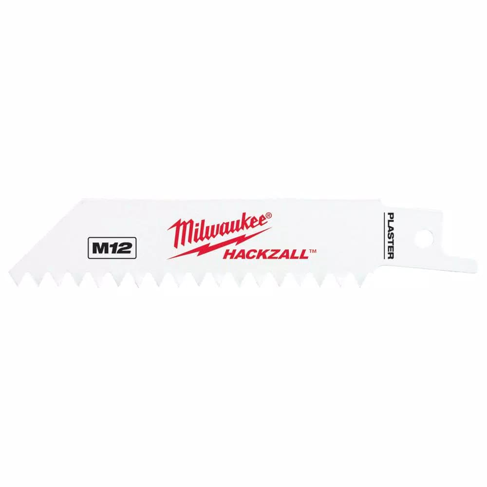 Milwaukee 4 in. 6 TPI Plaster and Drywall Reciprocating Saw Blades, 5-Pack