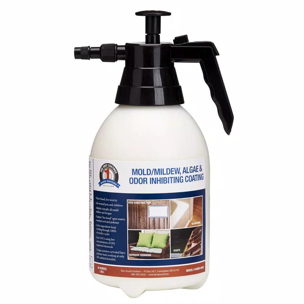 Bare Ground 1 Shot N Gone Mold and Mildew Inhibiting Liquid with 2 L Sprayer Applicator, 48 oz.
