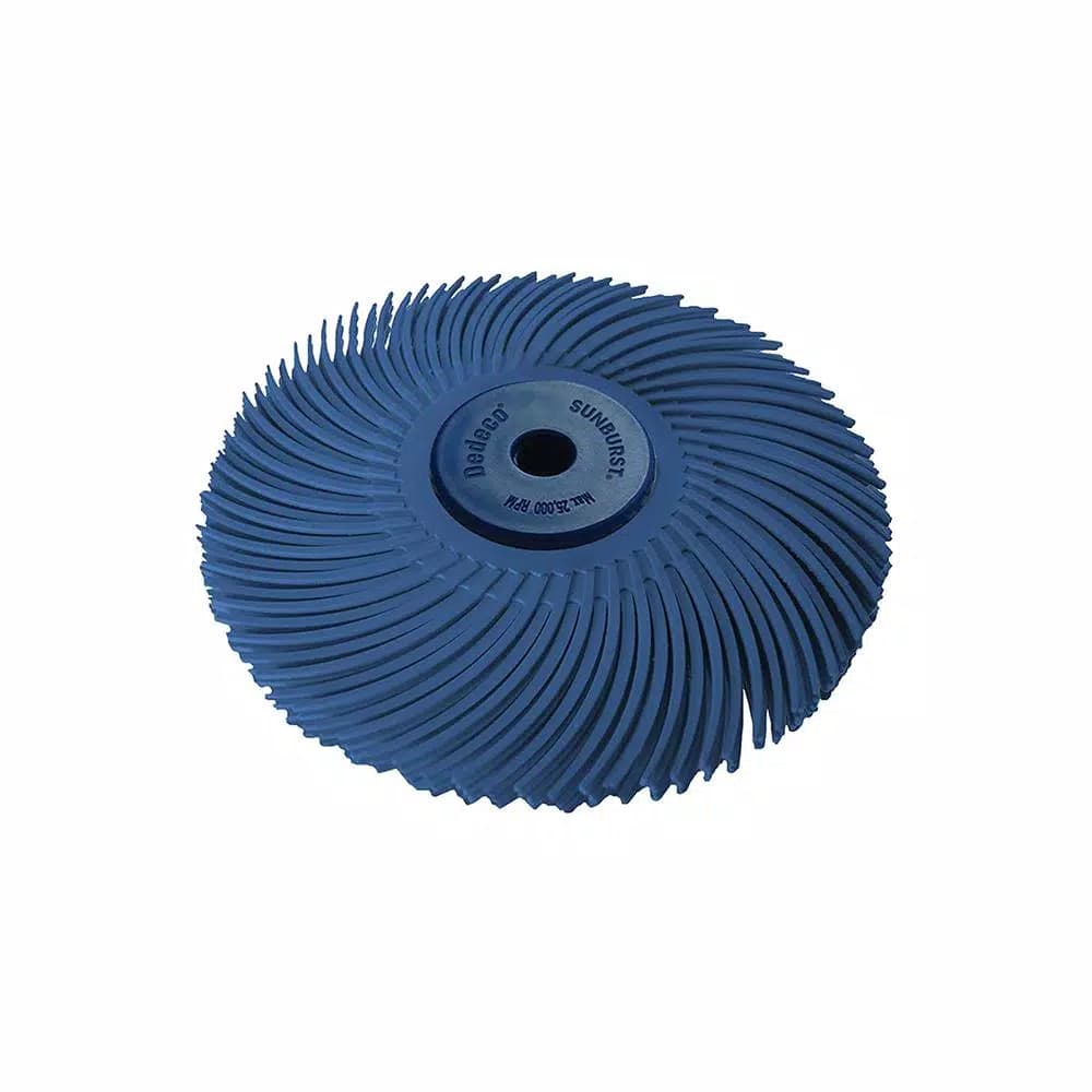 Dedeco Sunburst 3 in. 400-Grit 3-Ply Radial Discs 1/4 in. Arbor Fine Thermoplastic Polishing Tool