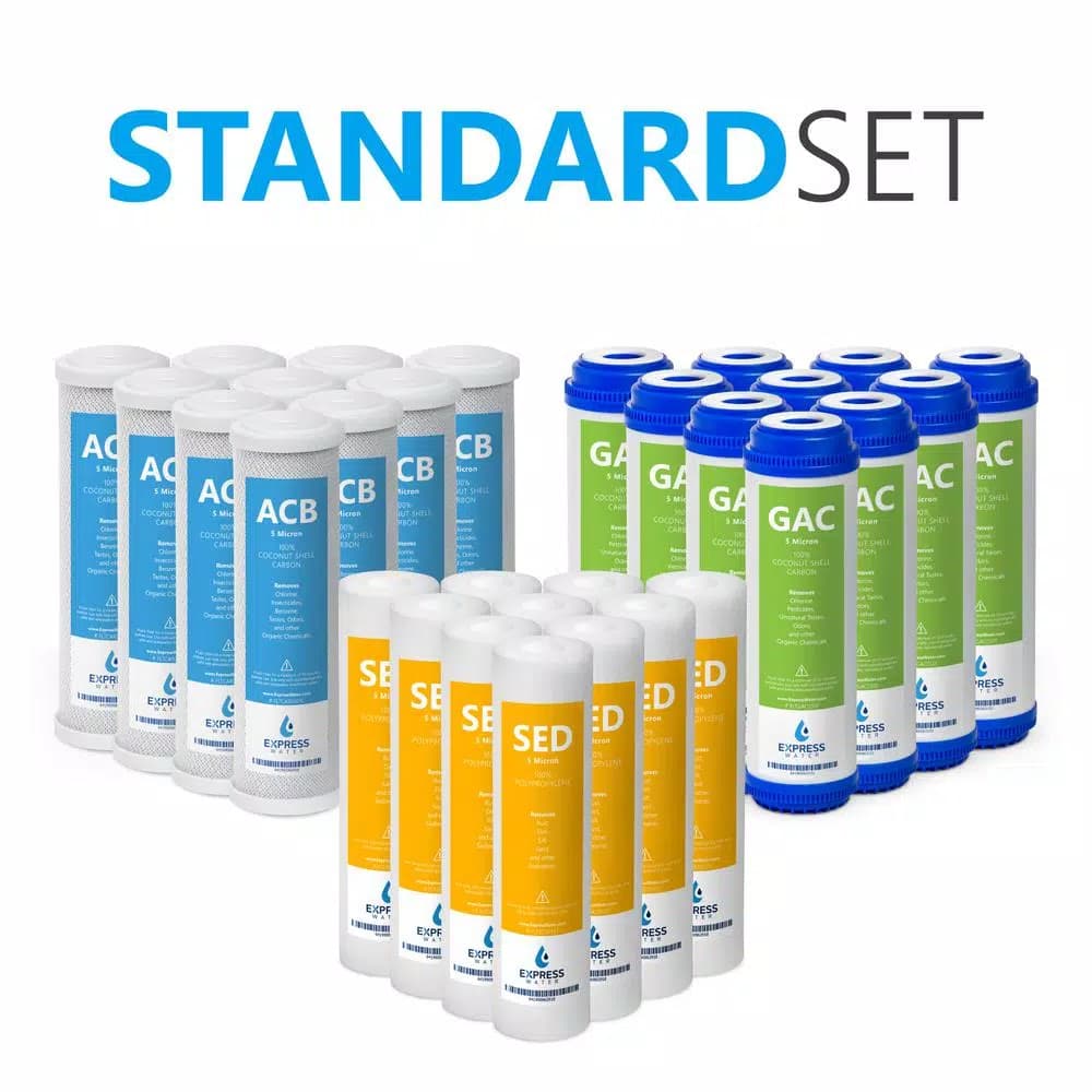 Express Water 3-Year Reverse Osmosis Replacement Filter Set, 30-Pack, 10-Inch Filters