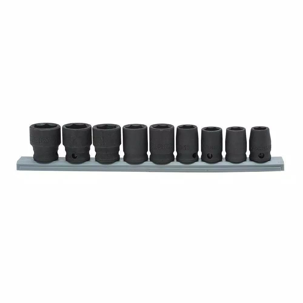 Husky 3/8 in. Drive Metric Impact Socket Set, 9-Piece