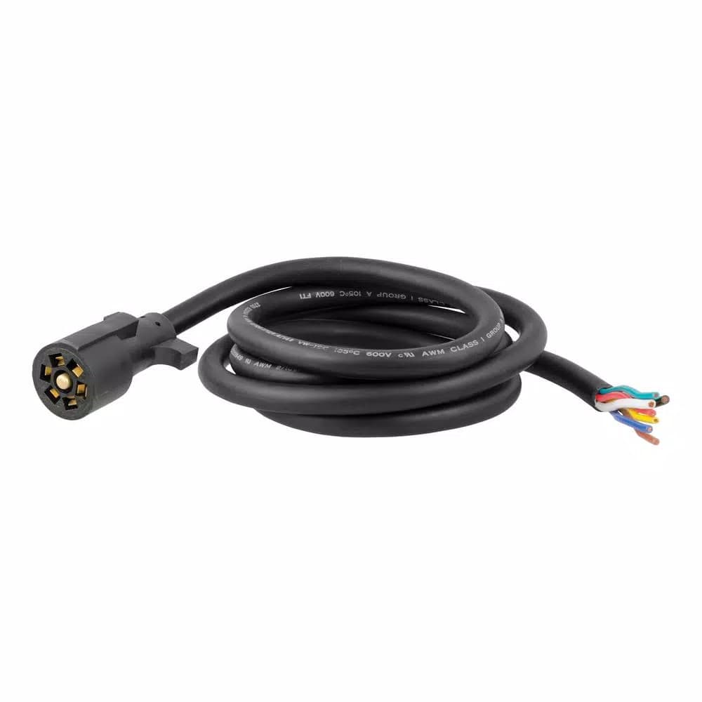 CURT 8' Replacement 7-Way RV Blade Harness - Trailer Side Connector