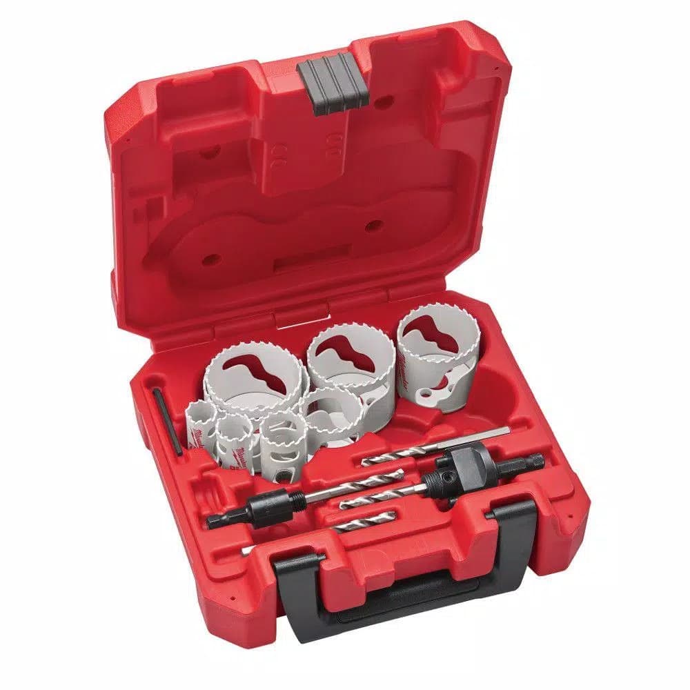 Milwaukee Hole Dozer 15-Piece Bi-Metal Hole Saw Kit with Rip Guard and Plug Jack