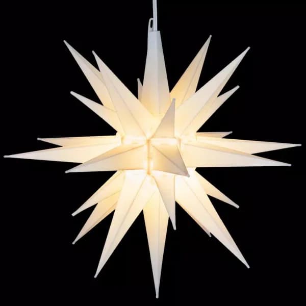 Kringle Traditions 14 in. Illuminated White LED Moravian Star Holiday Decoration