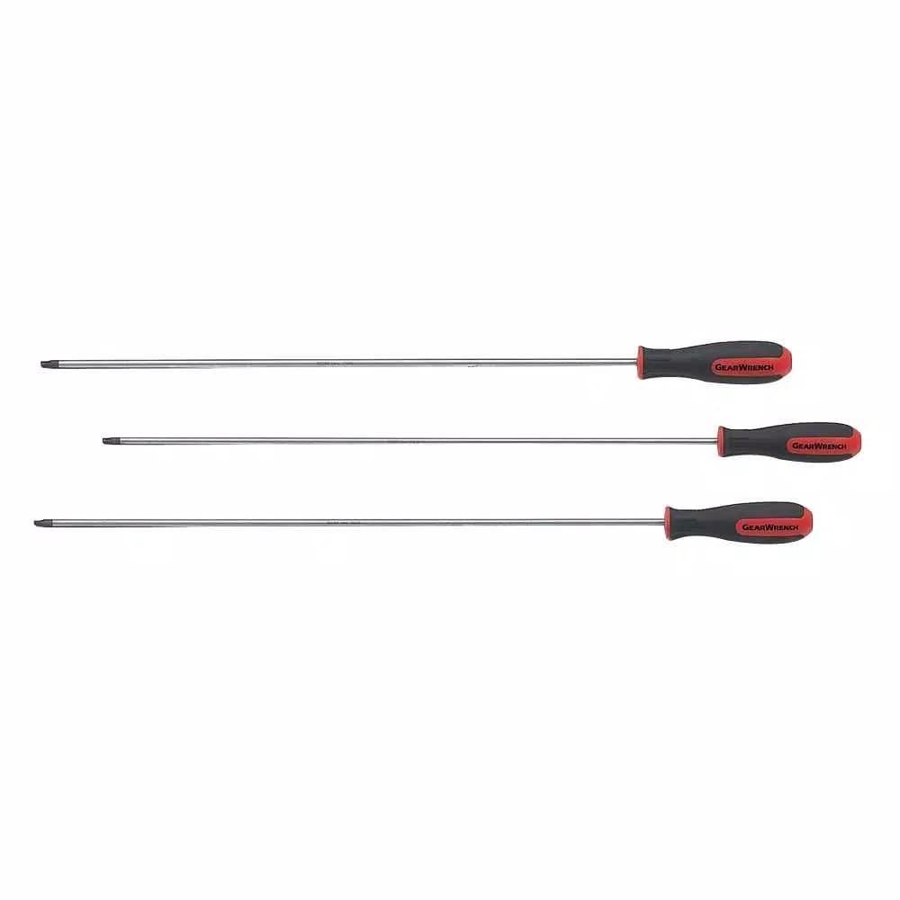 GearWrench 3-Piece Long Torx Dual Material Screwdriver Set, 18 in.