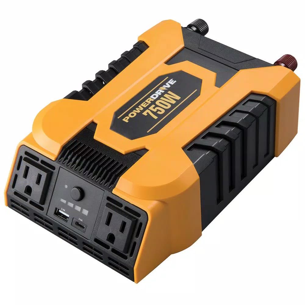 PowerDrive 750W DC to AC Power Inverter with Dual USB and USB-C Ports