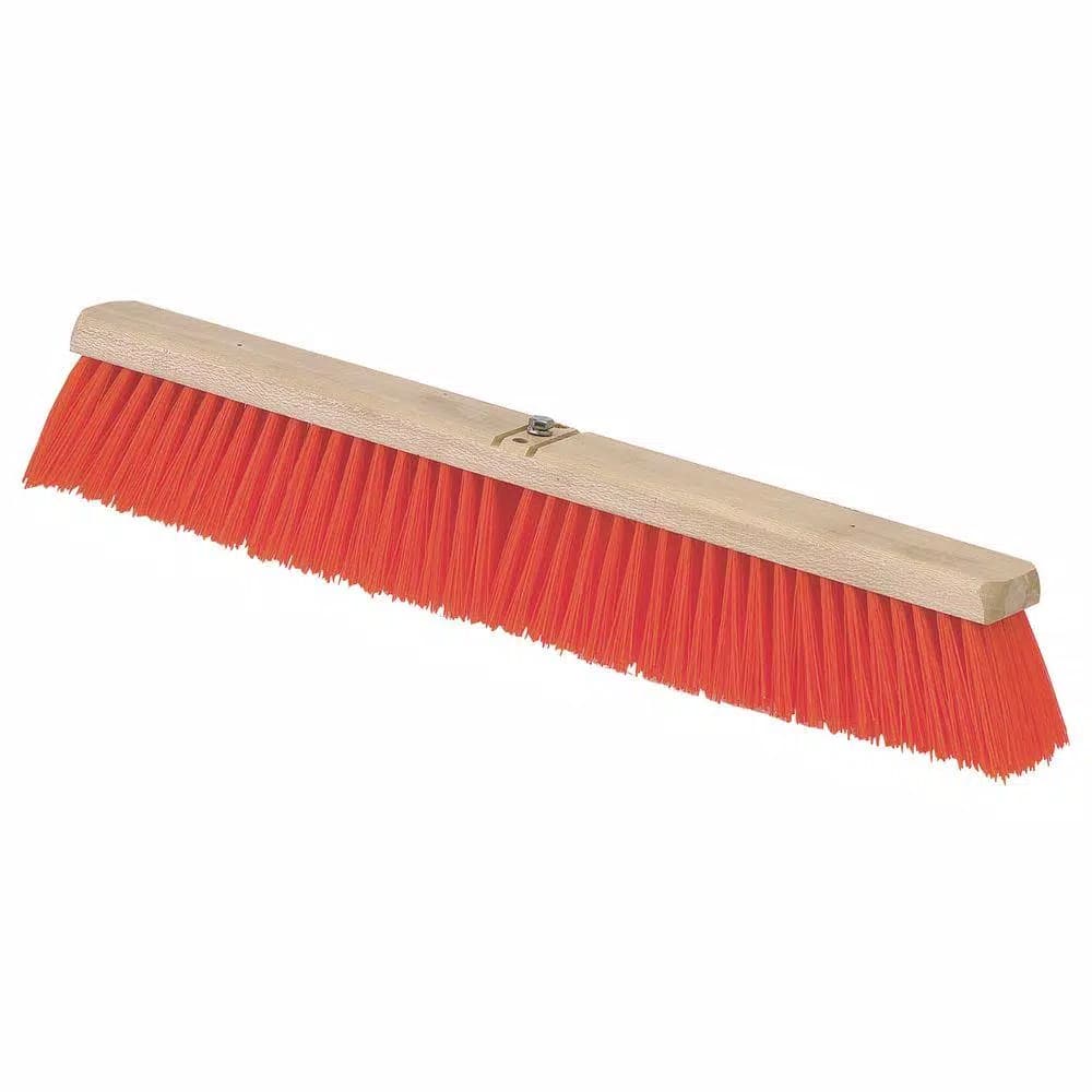 Carlisle Flo-Pac Juno 24 in. Heavy Duty Polypropylene Sweep, Orange Bristles (12-Case)