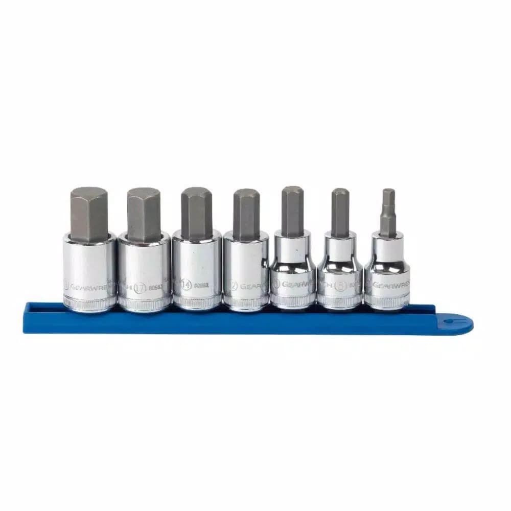 GEARWRENCH 1/2 in. Drive Metric Hex Bit Socket Set, 7-Piece