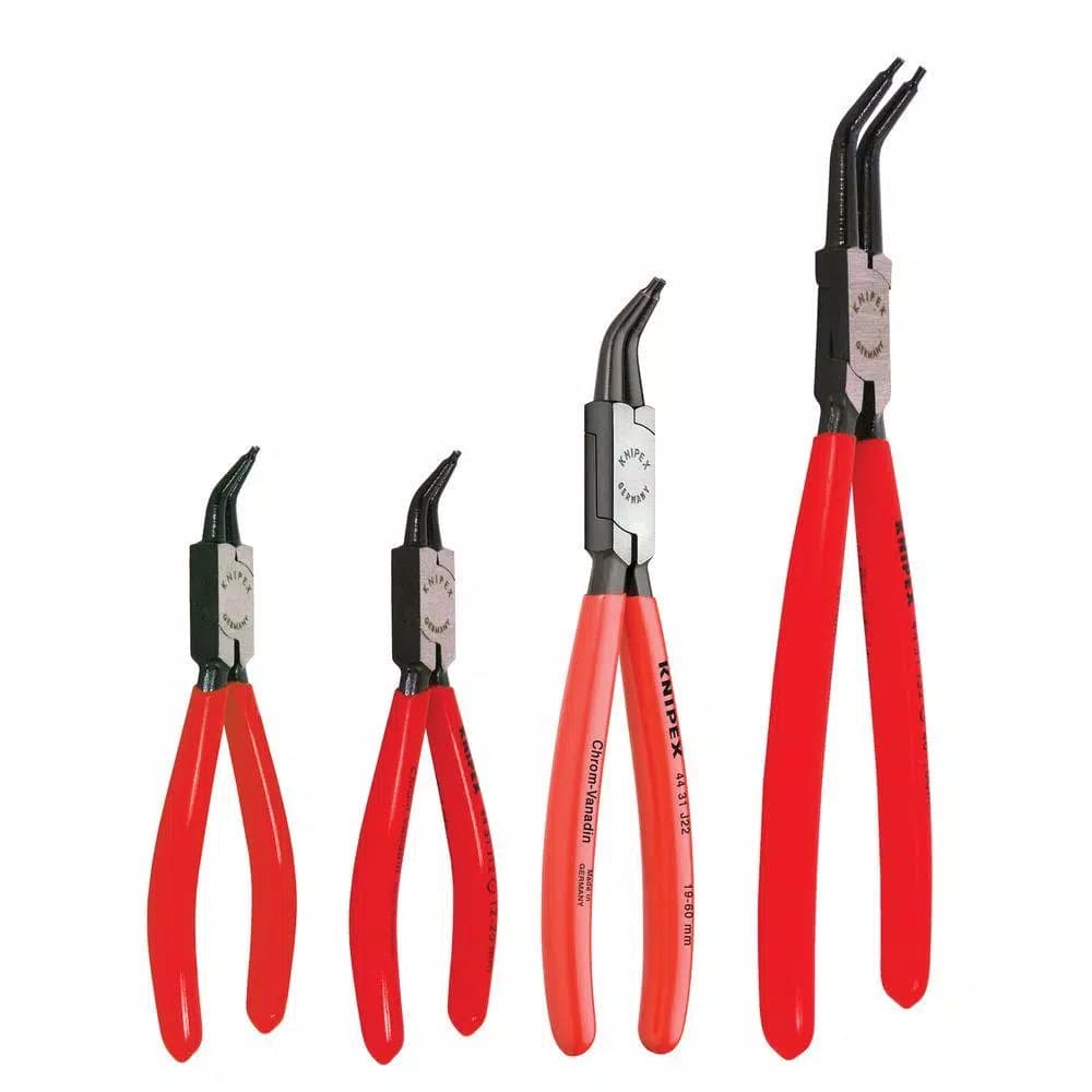 Knipex 4-Piece Forged Steel Ring Pliers Set with Storage Pouch